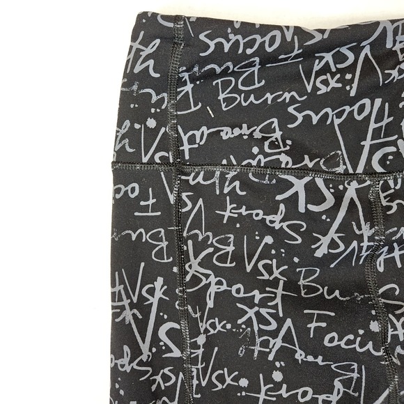 Victoria's Secret VSX Sport Small Black Knockout Tight Legging Affirmation Words - Picture 15 of 16